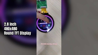 2Display TFT circular de.8 pulgadas 480x480 RGB 40 pin para el hogar inteligente