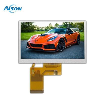 4.3 pulgadas 800x480 IPS TFT pantalla LCD 450 Cd/M2 Interfaz RGB