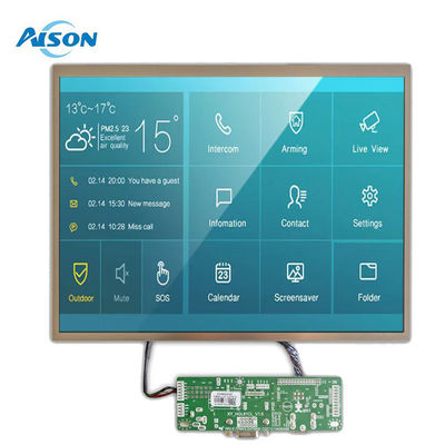 12.1 pulgadas LVDS TFT Display 1024x768 Resolución 650cd/M2 Pantalla TFT industrial