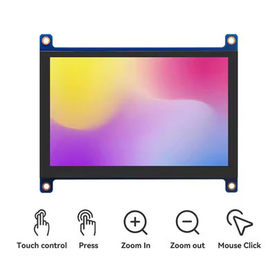 5 pulgadas HDMI Raspberry Pi Display 800x480 Módulo de pantalla táctil capacitiva 400 Cd/M2