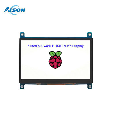 5 pulgadas 800x480 HDMI pantalla TFT táctil 400 Cd/M2 Raspberry Pi pantalla LCD