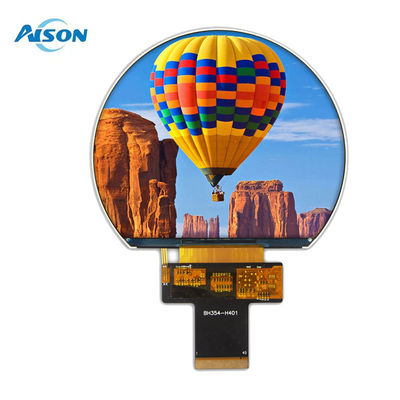 3Display TFT redondo de.54 pulgadas 800x640 SPI Display TFT 1000 Cd/M2 con interfaz RGB 3SPI+18Bit