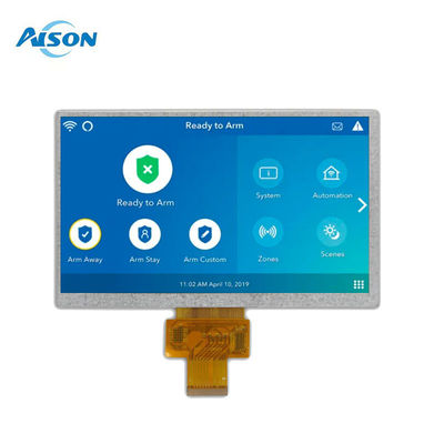 Display TFT industrial de 7 pulgadas de temperatura ancha 800x480 500 Cd/M2 Panel LCD IPS