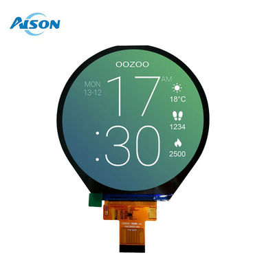 3.4 pulgadas 800 * 800 Circular TFT LCD Display Interfaz MIPI 30 pin para el control industrial de hogar inteligente